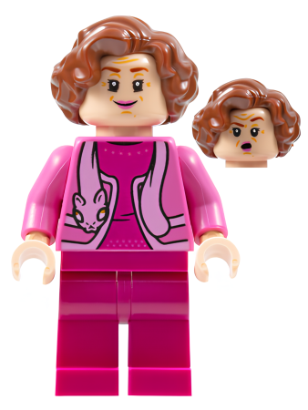 Минифигурка Lego Professor Dolores Umbridge - Dark Pink Jacket with Cat Scarf hp356 N