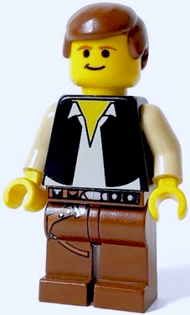 Минифигурка Lego Han Solo, Brown Legs with Holster Pattern sw0045