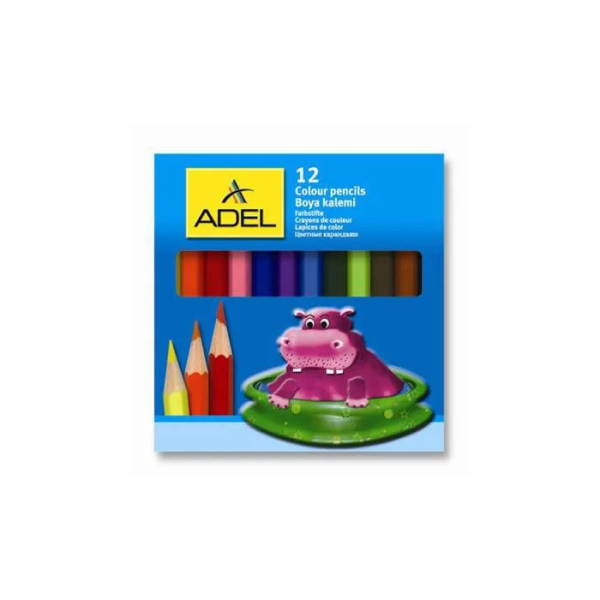 Карандаши цветные Adel Colour 211-2325-000, шестигранный, 3мм, 12 цв.