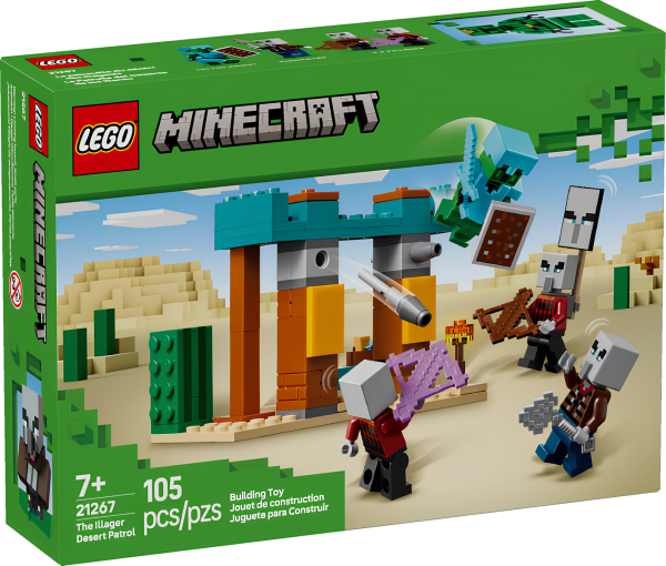 Конструктор LEGO Minecraft 21267 Патруль илладжеров в пустыне, игрушки из строительных блоков