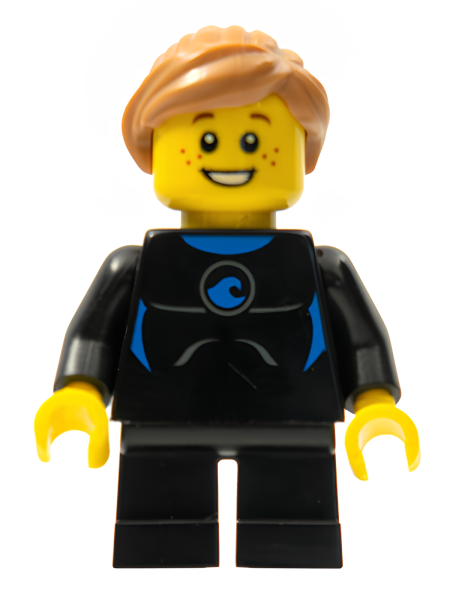 Минифигурка LegoWetsuit with Blue Sign twn226 U