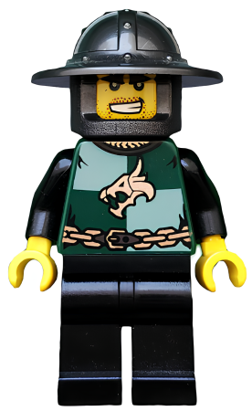 Минифигурка Lego Kingdoms - Dragon Knight Quarters, Helmet with Broad Brim, Bared Teeth cas455