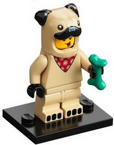 Минифигурка Lego Pug Costume Guy, Series 21 col21-5