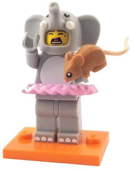 Минифигурка LEGO Elephant Costume Girl col18-1 71021 Серия 18