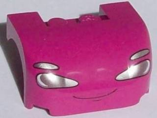 Vehicle, Mudguard 3 x 4 x 1 2/3 Curved with Front with Headlights and Thin Smile Pattern 93587pb02 Used