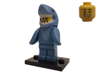 Минифигурка Lego Shark Suit Guy, Series 15 col15-13 Used