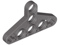 Technic, Liftarm, Modified Triangle Thin 3 x 5 with Full Supports 2905
