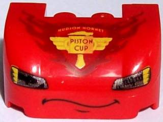 Vehicle, Mudguard 3 x 4 x 1 2/3 Curved with Front with Headlights, Thin Curved Smile and 'PISTON CUP' Pattern 93587pb05 Used