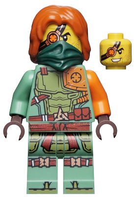 Минифигурка Lego Ninjago Ronin - Legacy, Dark Green Bandana njo657