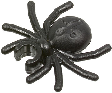 Деталь LEGO Spider with Round Abdomen and Clip 30238