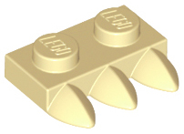 Пластина Lego Plate, Modified 1 x 2 with 3 Teeth 15208