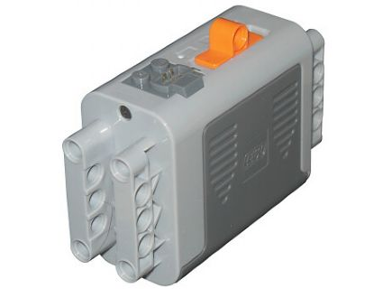 Electric 9V Battery Box 4 x 11 x 7 PF with Orange Switch and Dark Bluish Gray Covers 59510c01 (8881) Used
