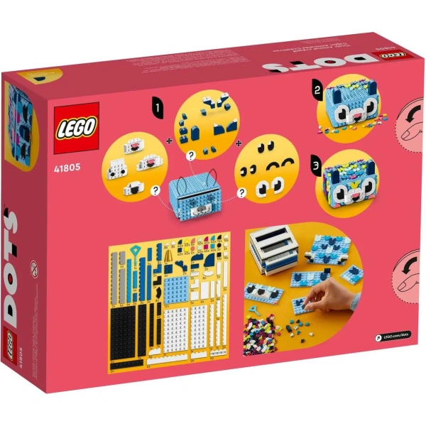 Конструктор LEGO DOTS 41805 Креативный ящик Животные