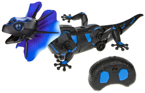 Робот 1 TOY Robo Pets Плащеносная ящерица T13655, черный/синий