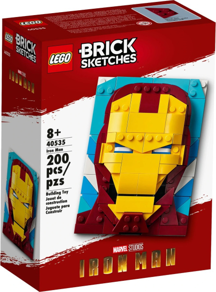 Конструктор LEGO Brick Sketches 40535 Железный человек