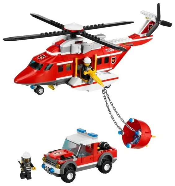 Конструктор LEGO City 7206 Пожарный вертолет