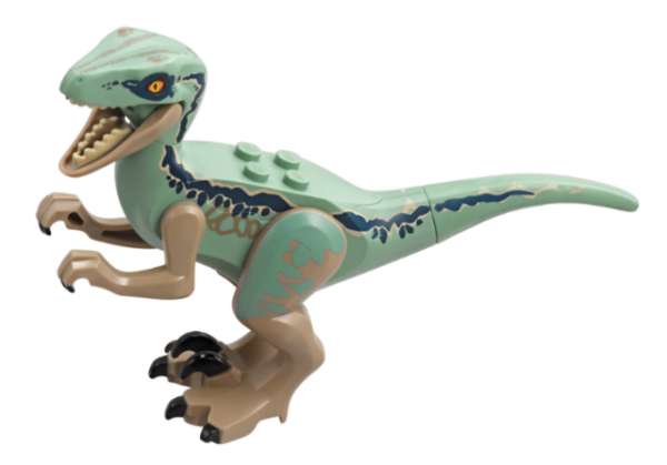 Динозавр Lego Dinosaur Raptor / Velociraptor with Sand Green Back (Jurassic World Blue) raptor09