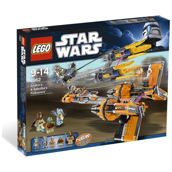 Конструктор LEGO Star Wars 7962 Anakin's & Sebulba's Podracers Гоночные Капсулы Энакина и Себульбы