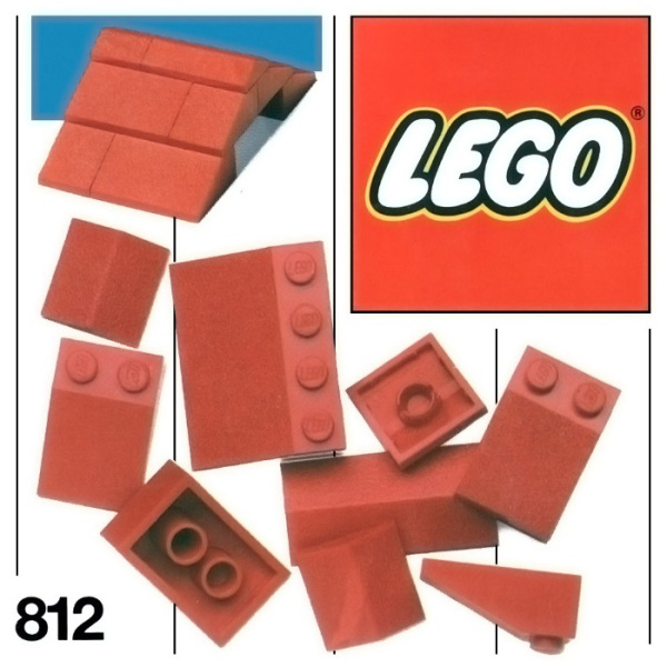 Конструктор LEGO Supplemental 812 Red Roof Bricks, Shallow Pitch